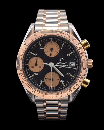 Omega Speedmaster 39MM Black Dial Two-Tone Bracelet (3316.50)