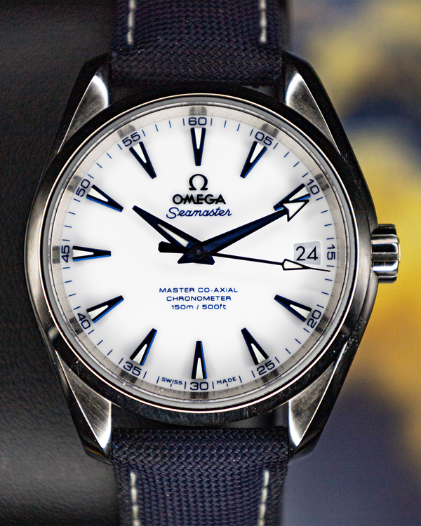 No Reserve - 2023 Omega Seamaster Aqua Terra 39MM White Dial Textile Strap (231.92.39.21.04.001)