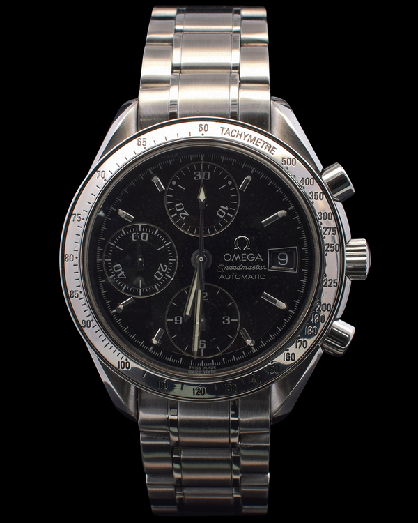 2002 Omega Speedmaster Date 39MM Black Dial Steel Bracelet (3513.50.00)