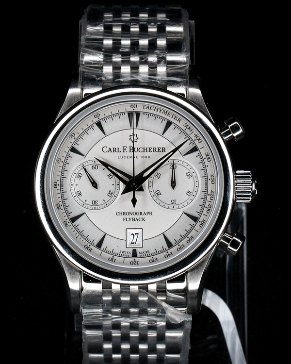 No Reserve - 2026 Carl F. Bucherer Manero 40MM White Dial Steel Bracelet (00.10927.08.13.24)