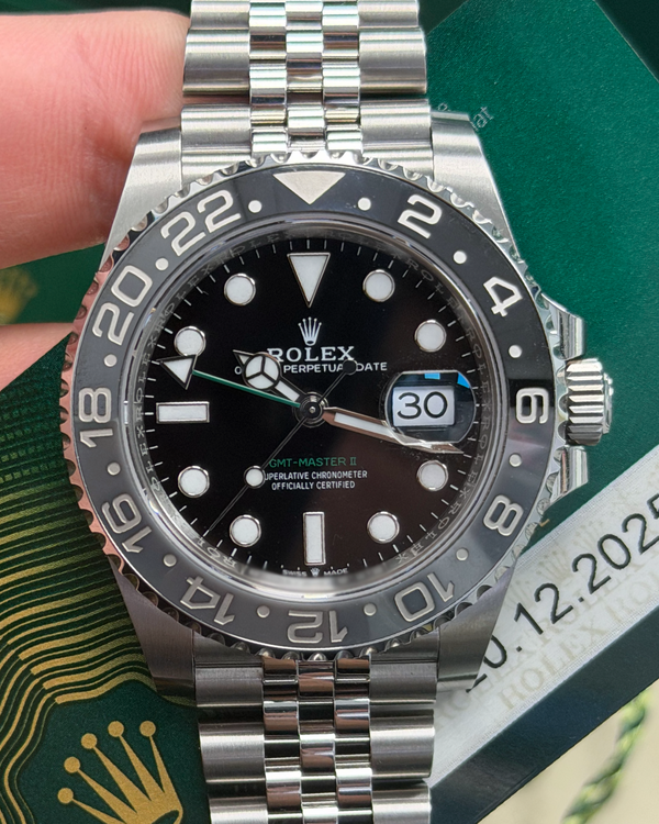 2025 Rolex GMT-Master II "Bruce Wayne" 40MM Black Dial Jubilee Bracelet (126710GRNR)