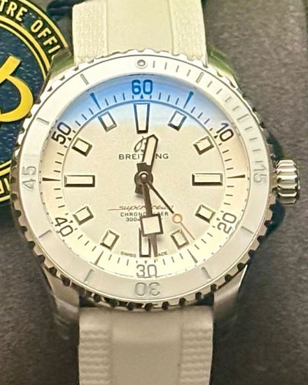 2026 Breitling Superocean 36MM White Dial Rubber Strap (A17377)