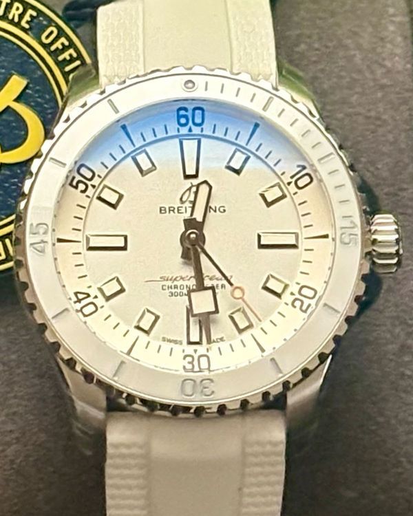 2026 Breitling Superocean 36MM White Dial Rubber Strap (A17377)