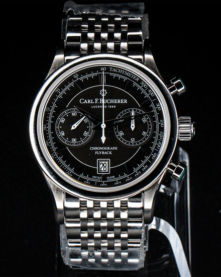No Reserve - 2026 Carl F. Bucherer Manero Flyback 43MM Black Dial Steel Bracelet (00.10919.08.33.21)
