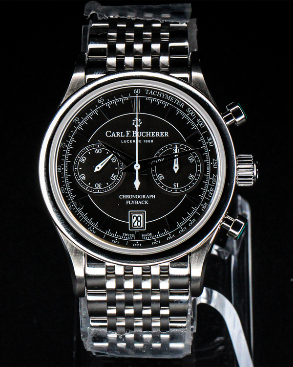 No Reserve - 2026 Carl F. Bucherer Manero Flyback 43MM Black Dial Steel Bracelet (00.10919.08.33.21)