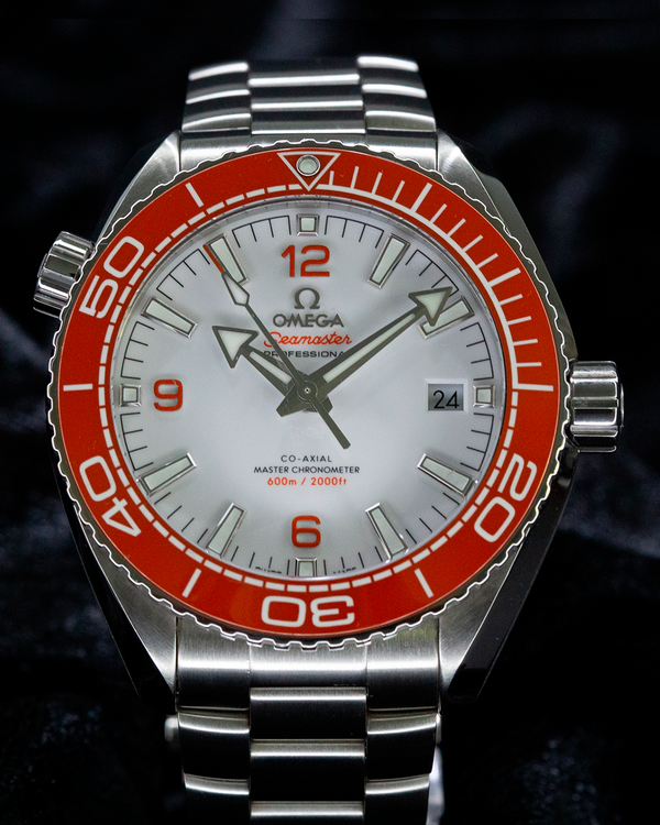 No Reserve - Omega Seamaster Planet Ocean 600M 43.5MM White Dial Steel Bracelet (215.30.44.21.04.001)