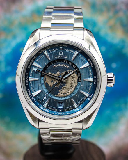 2026 Omega Seamaster Aqua Terra 150M Worldtimer "Summer Blue" 43MM Blue Dial Steel Bracelet (220.10.43.22.03.002)