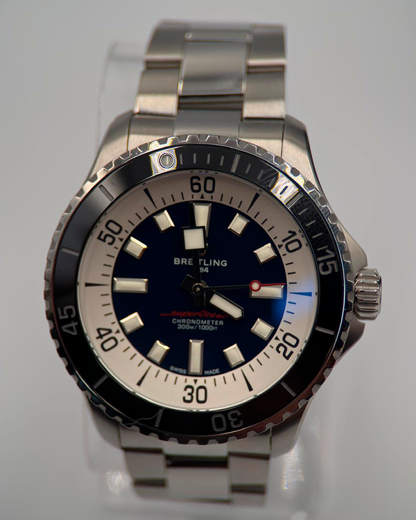 Breitling Superocean 44MM Blue Dial Steel Bracelet (A17376211C1A1)