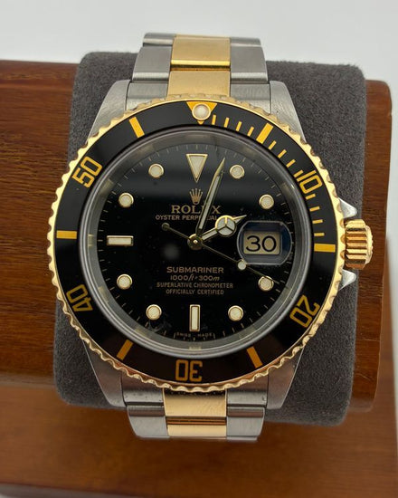 2008 Rolex Submariner Date 40MM Black Dial Two-Tone Oyster Bracelet (16613)