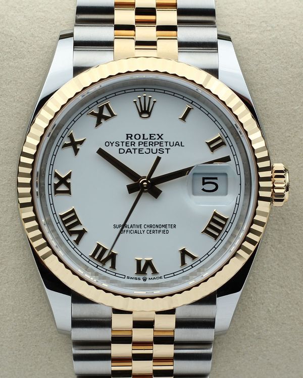 2026 Rolex Datejust 36MM White Dial Two-Tone Jubilee Bracelet (126233)