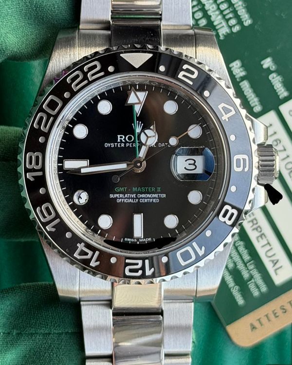 2013 Rolex GMT-Master II 40MM Black Dial Oyster Bracelet (116710LN)
