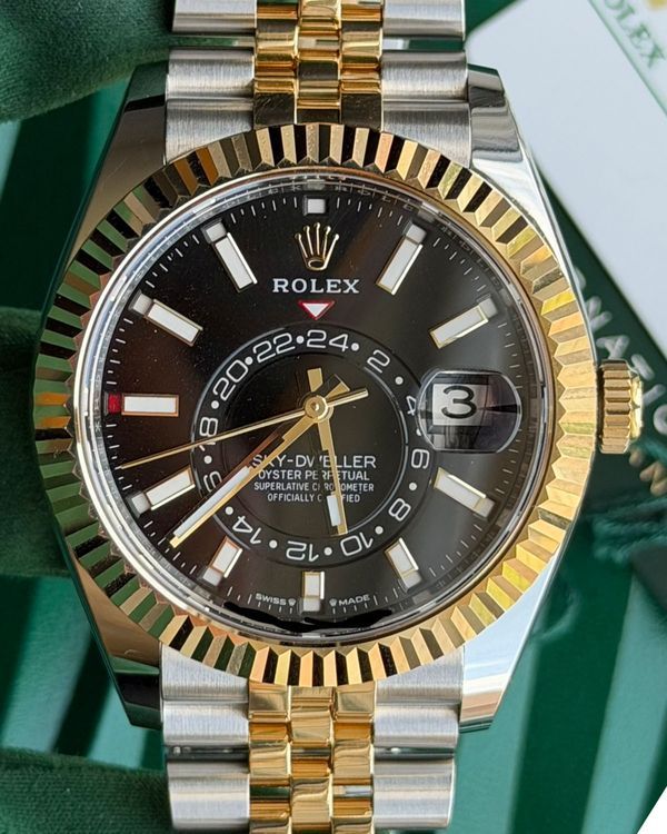 2025 Rolex Sky-Dweller 42MM Black Dial Two-Tone Jubilee Bracelet (336933)