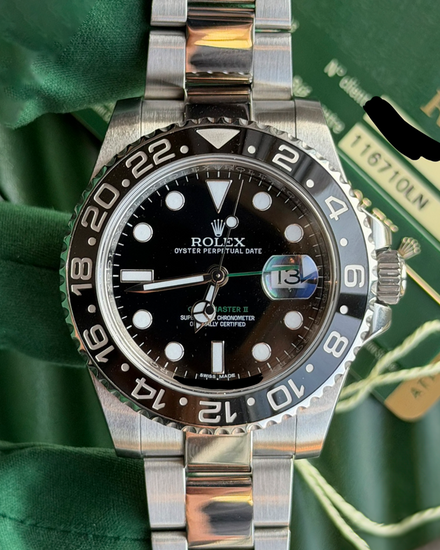 2013 Rolex GMT-Master II 40MM Black Dial Oyster Bracelet (116710LN)