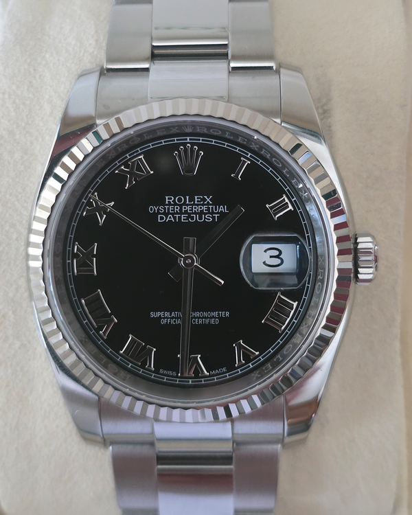 2018 Rolex Datejust 36MM Black Dial Super Oyster Bracelet (116234)