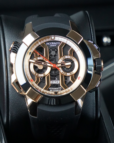 2024 Jacob & Co. Epic X Chrono "Poker" L.E. 47MM Skeleton Dial Rubber Strap (EC311.42.AA.AA.A)
