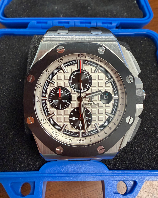 2013 Audemars Piguet Royal Oak Offshore Chronograph 44MM White Dial Rubber Strap (26400SO)