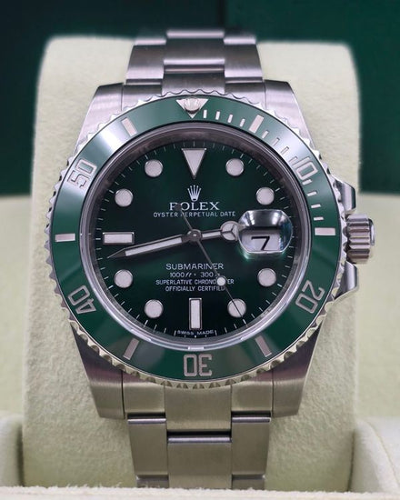 2012 Rolex Submariner Date "Hulk" 40MM Green Dial Oyster Bracelet (116610LV)