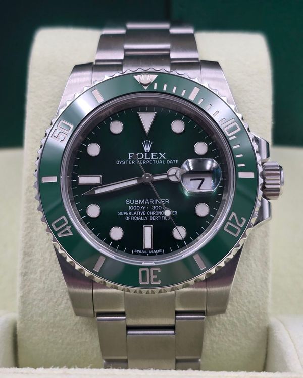 2012 Rolex Submariner Date "Hulk" 40MM Green Dial Oyster Bracelet (116610LV)
