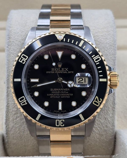2004 Rolex Submariner Date 40MM Black Dial Two-Tone Oyster Bracelet (16613)