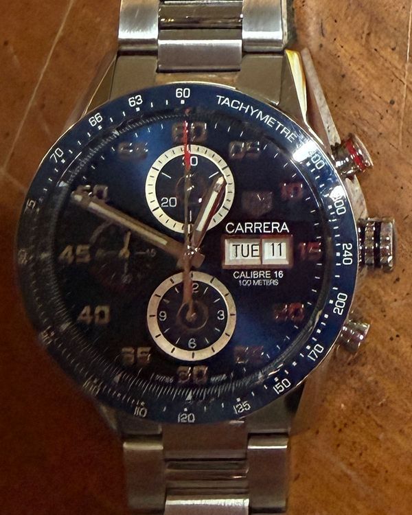 2020 Tag Heuer Carrera Calibre 16 43MM Blue Dial Steel Bracelet (CV2A1V)