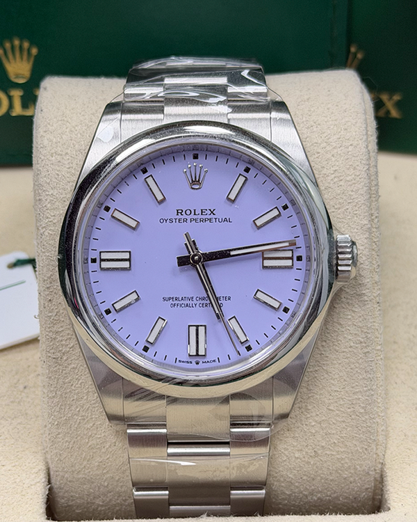 2026 Rolex Oyster Perpetual 41MM Lavender Dial Oyster Bracelet (134300)