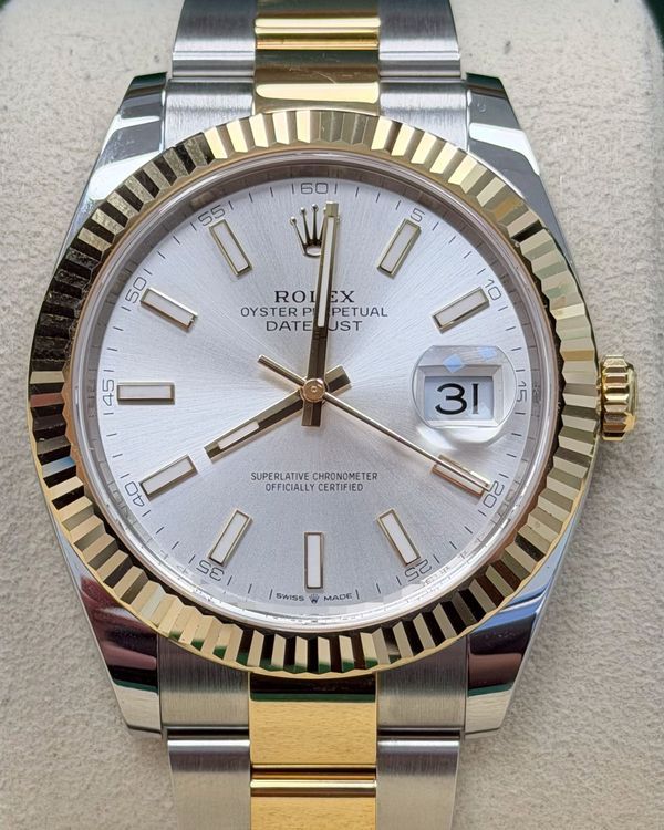 2025 Rolex Datejust 41MM Silver Dial Two-Tone Oyster Bracelet (126333)