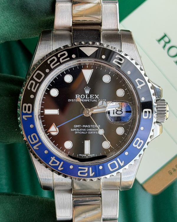 2018 Rolex GMT-Master II "Batman" 40MM Black Dial Oyster Bracelet (116710BLNR)