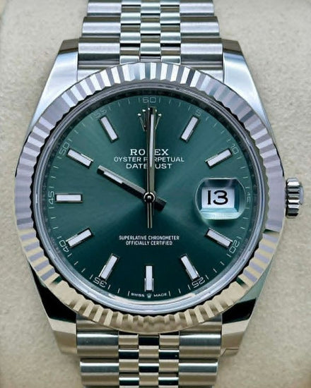 2026 Rolex Datejust 41MM Mint Green Dial Jubilee Bracelet (126334)
