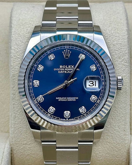 2026 Rolex Datejust 41MM Blue Dial Oyster Bracelet (126334)