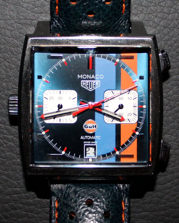2021 Tag Heuer Monaco Gulf "50th Anniversary" S.E. 39MM Blue Dial Leather Strap (CAW211R.FC6401)