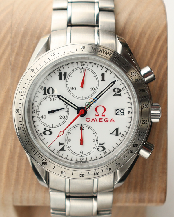 Omega Speedmaster Date Olympic Games 40MM White Dial Steel Bracelet (323.10.40.40.04.001)
