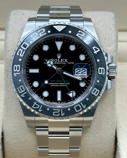 2026 Rolex GMT-Master II "Bruce Wayne" 40MM Black Dial Oyster Bracelet (126710GRNR)