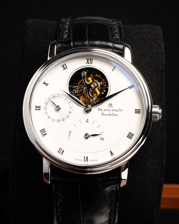 2016 Blancpain Villeret 37.5MM White Dial Leather Strap (6025-1542-55B)