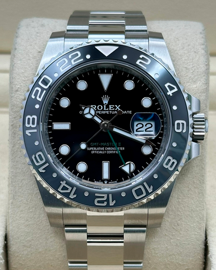 2026 Rolex GMT-Master II "Bruce Wayne" 40MM Black Dial Oyster Bracelet (126710GRNR)