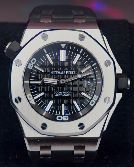 2015 Audemars Piguet Royal Oak Diver 42MM Black Dial Rubber Strap (15703ST.OO.A002CA.01)