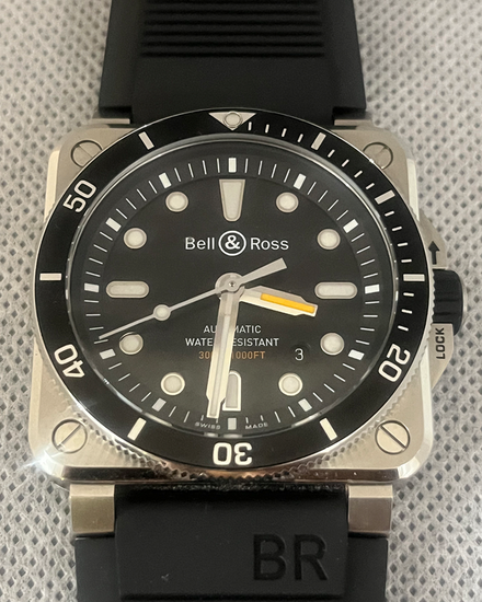 Bell & Ross BR 03-92 Diver 42MM Black Dial Rubber Strap (BR03-92-D-S)