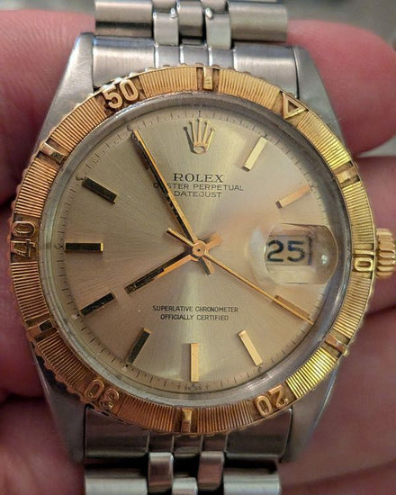 Rolex Datejust Turn-O-Graph 36MM Champagne Dial Aftermarket Jubilee Bracelet (1625)
