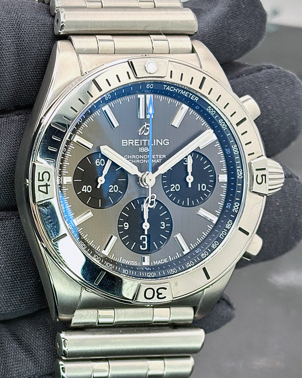 Breitling Chronomat B01 42MM Grey Dial Titanium Braclet (EB0134101M1E1)