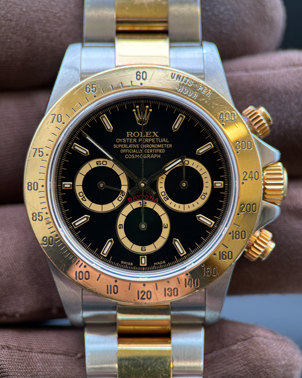 2000 Rolex Cosmograph Daytona "Zenith" 40MM Black Dial Two-Tone Oyster Bracelet (16523)
