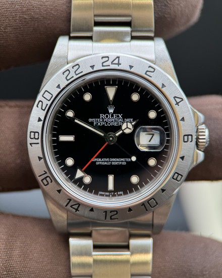 Rolex Explorer II 40MM Black Dial Oyster Bracelet (16570)