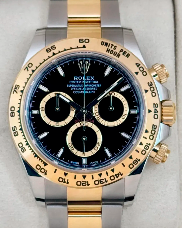 2026 Rolex Cosmograph Daytona 40MM Black Dial Two-Tone Oyster Bracelet (126503)