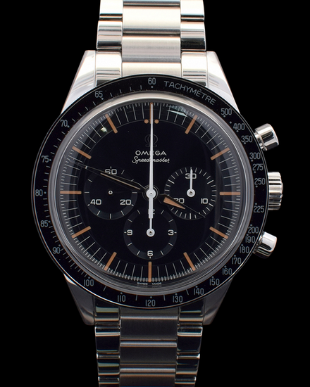 2024 Omega Speedmaster Anniversary Series "The First Omega In Space" 39.7MM Blue/Grey Dial Steel Bracelet (310.30.40.50.06.001)