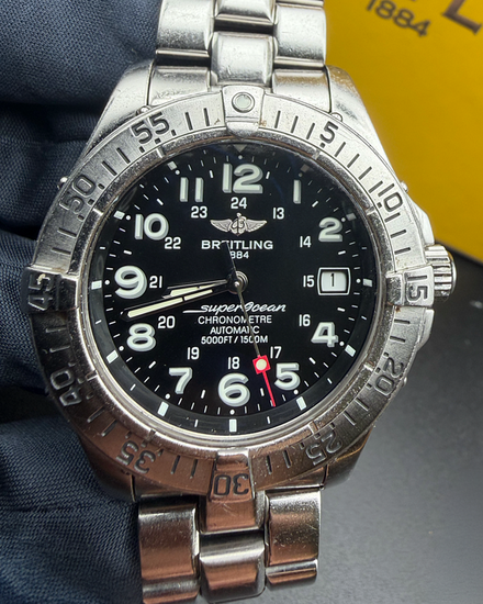Breitling Superocean 42MM Black Dial Steel Bracelet (A1736011/B639)