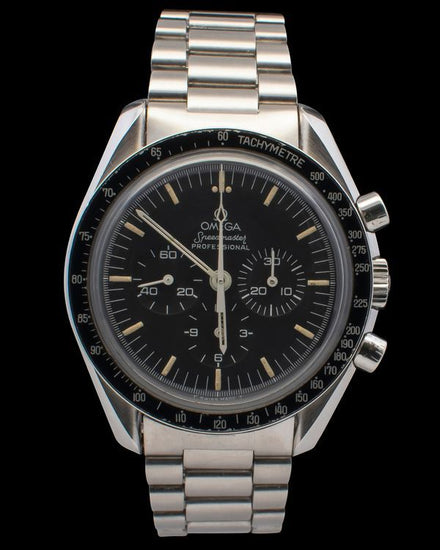 Omega Speedmaster Professional Moonwatch 42MM Black Dial Steel Bracelet (145.022)