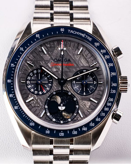 2026 Omega Speedmaster Moonphase 43MM Meteorite Dial Steel Bracelet (304.30.43.52.06.001)