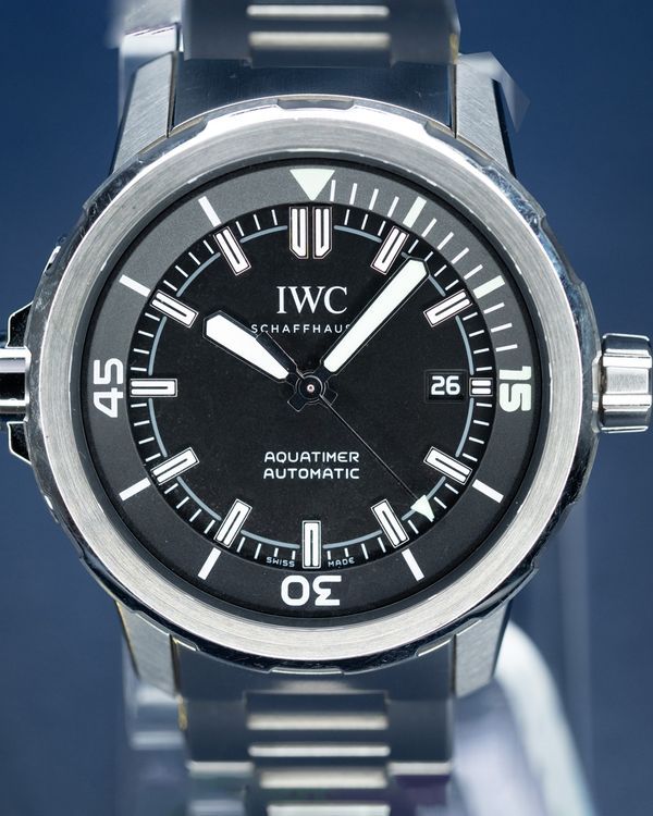 2022 IWC Schaffhausen Aquatimer 42MM Black Dial Steel Bracelet (IW328803)