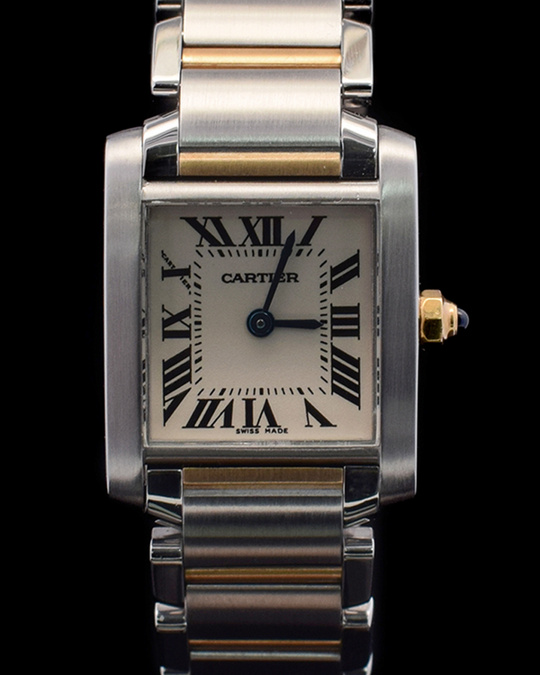 Cartier Tank Française 20MM Quartz White Dial Two-Tone Bracelet (W51007Q4)