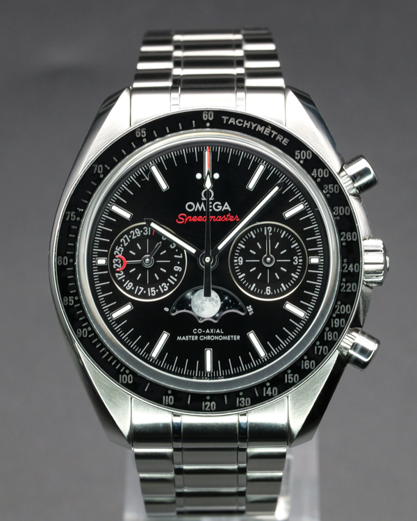 2021 Omega Speedmaster Moonphase 44.25MM Black Dial Steel Bracelet (304.30.44.52.01.001)
