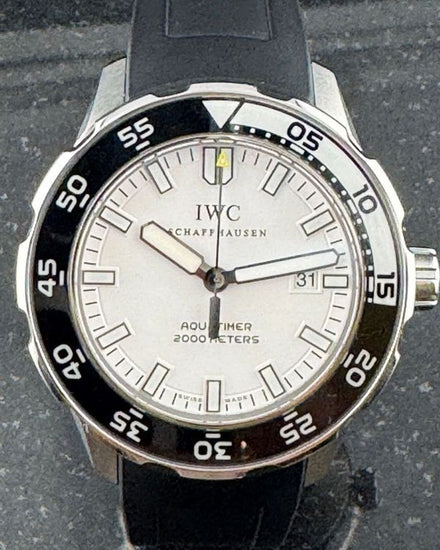 2000 IWC Schaffhausen Aquatimer 2000 44MM White Dial Rubber Strap (IW356806)