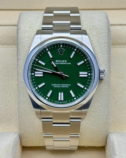 2025 Rolex Oyster Perpetual 41MM Green Dial Oyster Bracelet (134300)